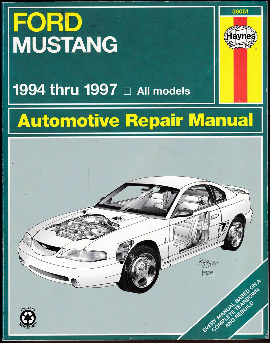 FORD MUSTANG AUTOMOTIVE REPAIR MANUAL 1994 through 1997