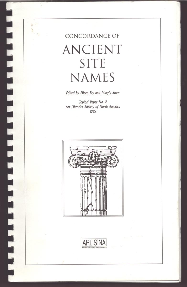 CONCORDANCE OF ANCIENT SITE NAMES