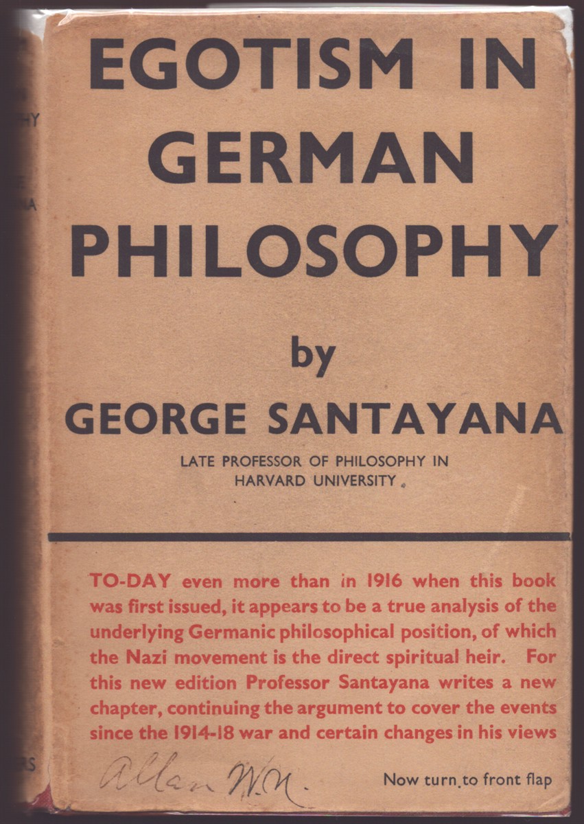 EGOTISM IN GERMAN PHILOSOPHY