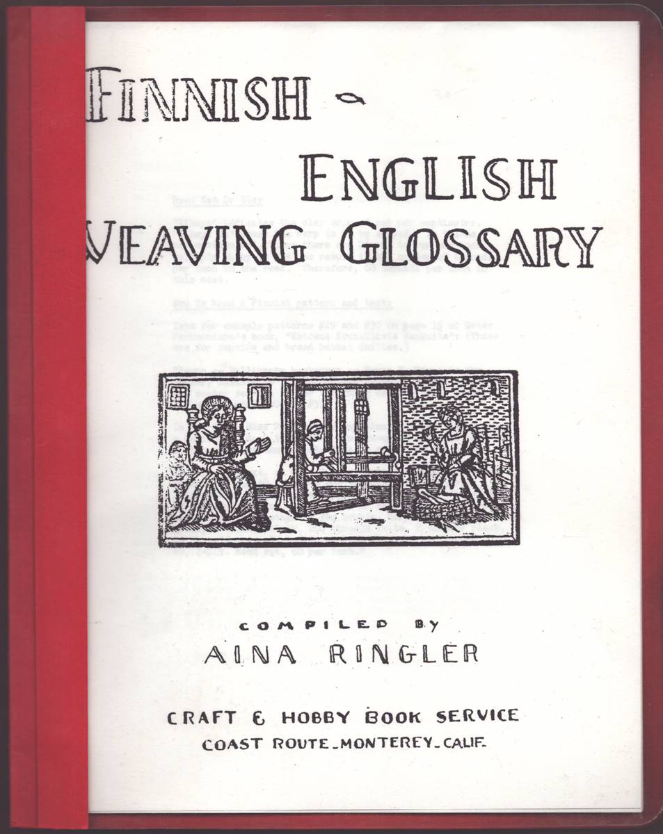 FINNISH-ENGLISH WEAVING GLOSSARY