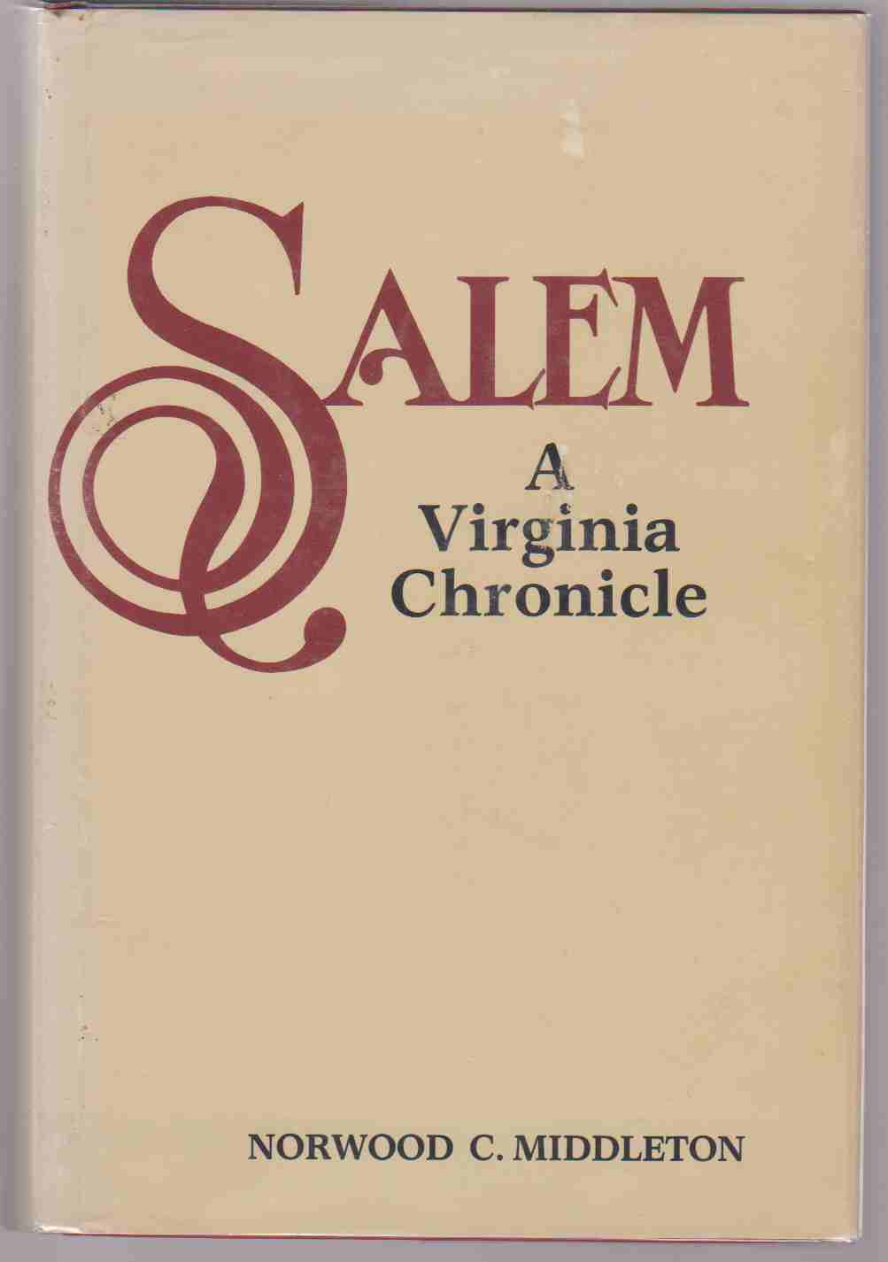 Image for SALEM A Virginia Chronicle