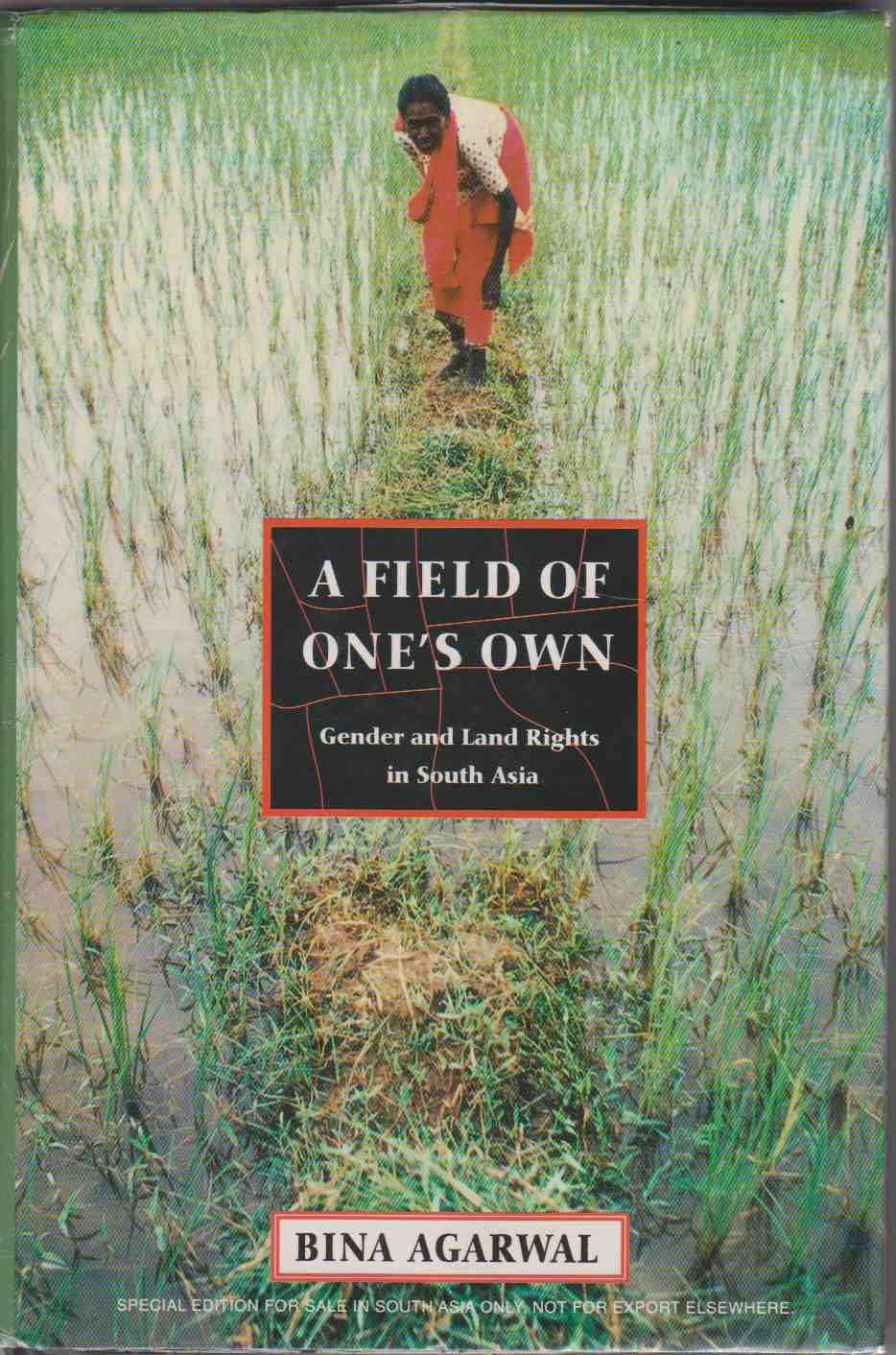 Image for A FIELD OF ONE'S OWN