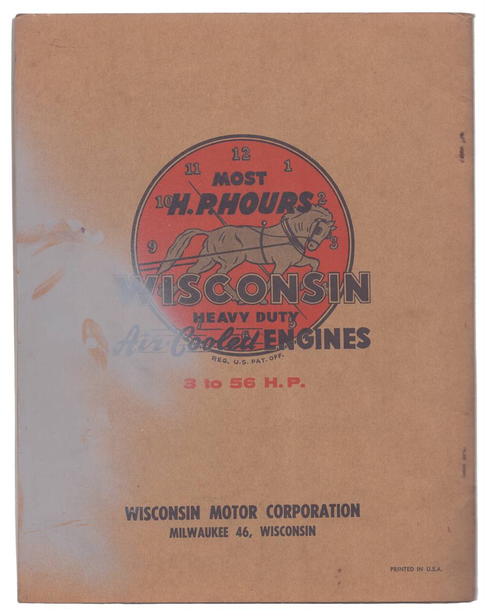 BOOK OF INSTRUCTION, WISCONSIN SINGLE CYLINDER ENGINES Model AA; Models AB, ABS, ABN; Models AK, AKS, AKN