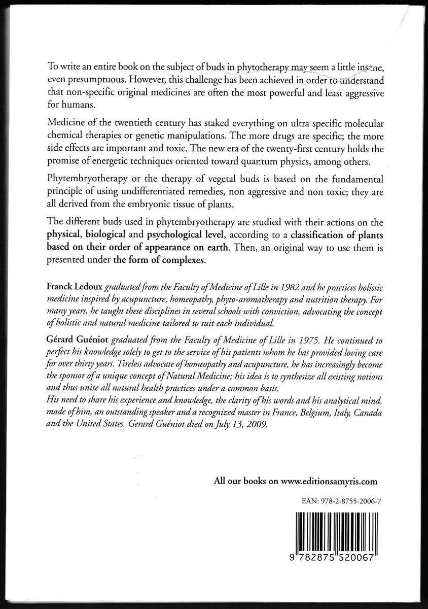 Image for PHYTEMBRYOTHERAPY The Embryo of Gemmotherapy PHYTEMBRYOTHERAPY The Embryo of Gemmotherapy