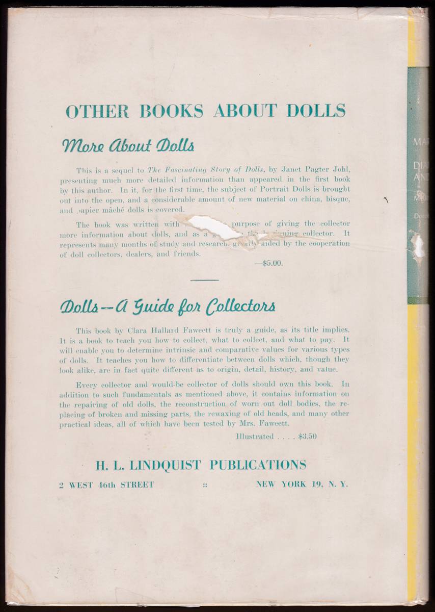 THE MARRIAGE OF DIAMONDS AND DOLLS, INCLUDING THE HISTORY OF AMERICAN BRIDAL CUSTOMS