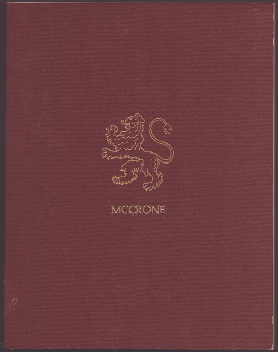 THE AMAZING BOOK OF THE MCCRONES OF CANADA