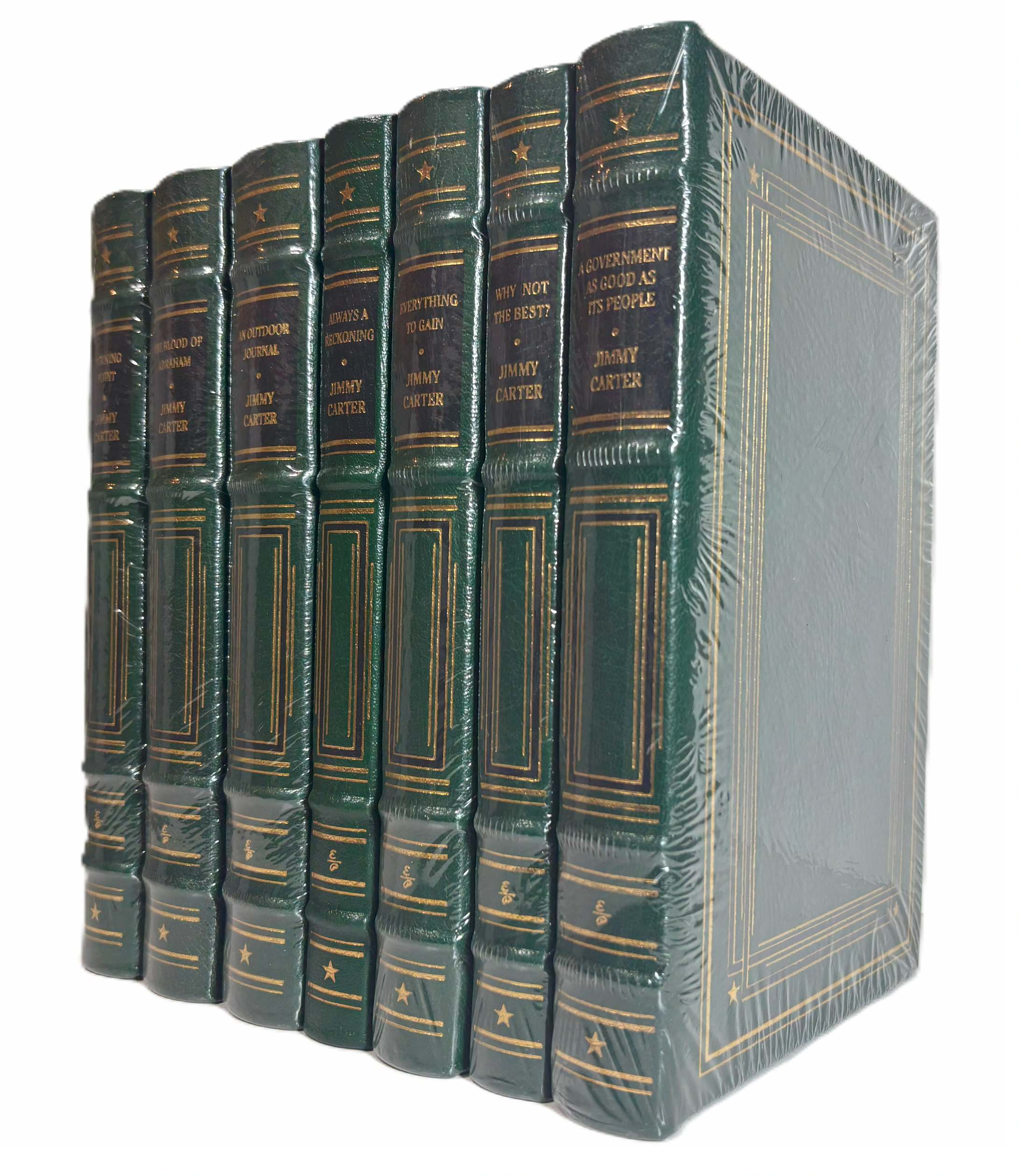 A GOVERNMENT AS GOOD AS ITS PEOPLE, ALWAYS A RECKONING, WHY NOT THE BEST , TURNING POINT, EVERYTHING TO GAIN, THE BLOOD OF ABRAHAM, MY OUTDOOR JOURNAL (EASTON PRESS LEATHER BOUND AND SIGNED 7 VOLUME SET)
