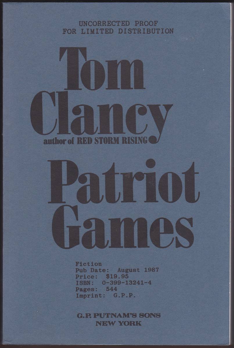 PATRIOT GAMES (UNCORRECTED ADVANCE PROOF)