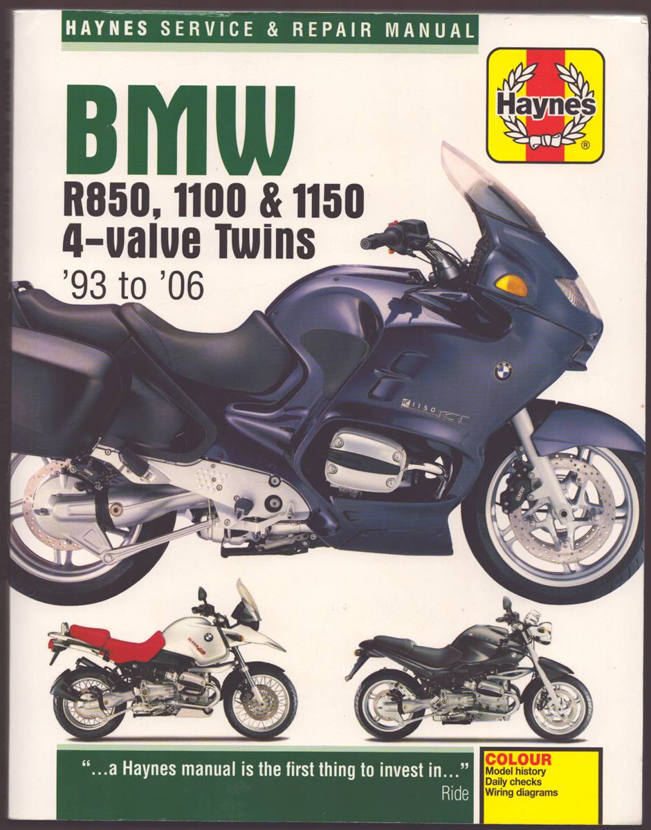 BMW R850, 1100 & 1150 4-VALVE TWINS SERVICE AND REPAIR MANUAL '93 to '06
