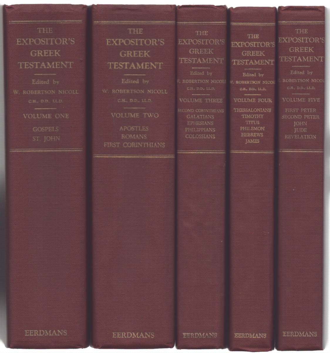 THE EXPOSITOR'S GREEK TESTAMENT (5 VOLUME SET)