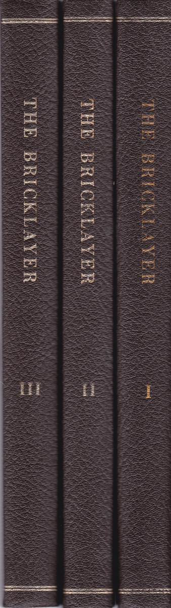 THE BRICKLAYER: BRICK AND BLOCK CONSTRUCTION (3 VOLUMES)