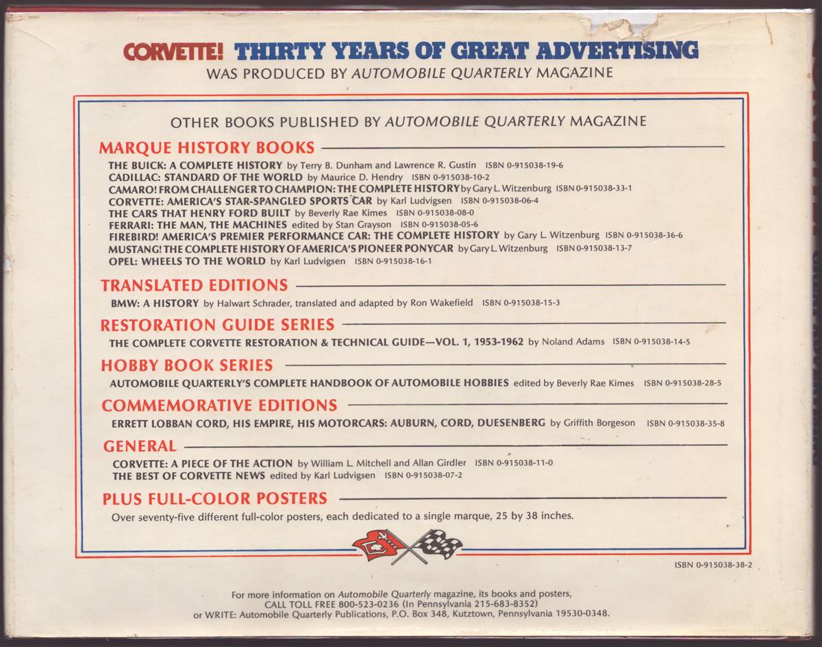 CORVETTE! Thirty Years of Great Advertising, Featuring the Collection of William and Sharon Landis
