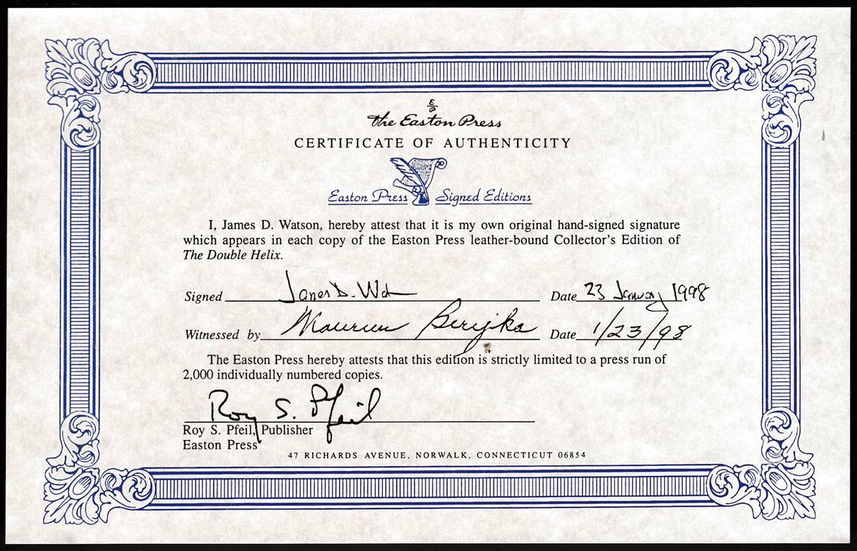 THE DOUBLE HELIX (EASTON PRESS. LIMITED EDITION. SIGNED)