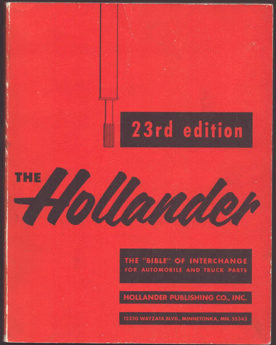 HOLLANDER MANUAL TWENTY-THIRD EDITION The 
