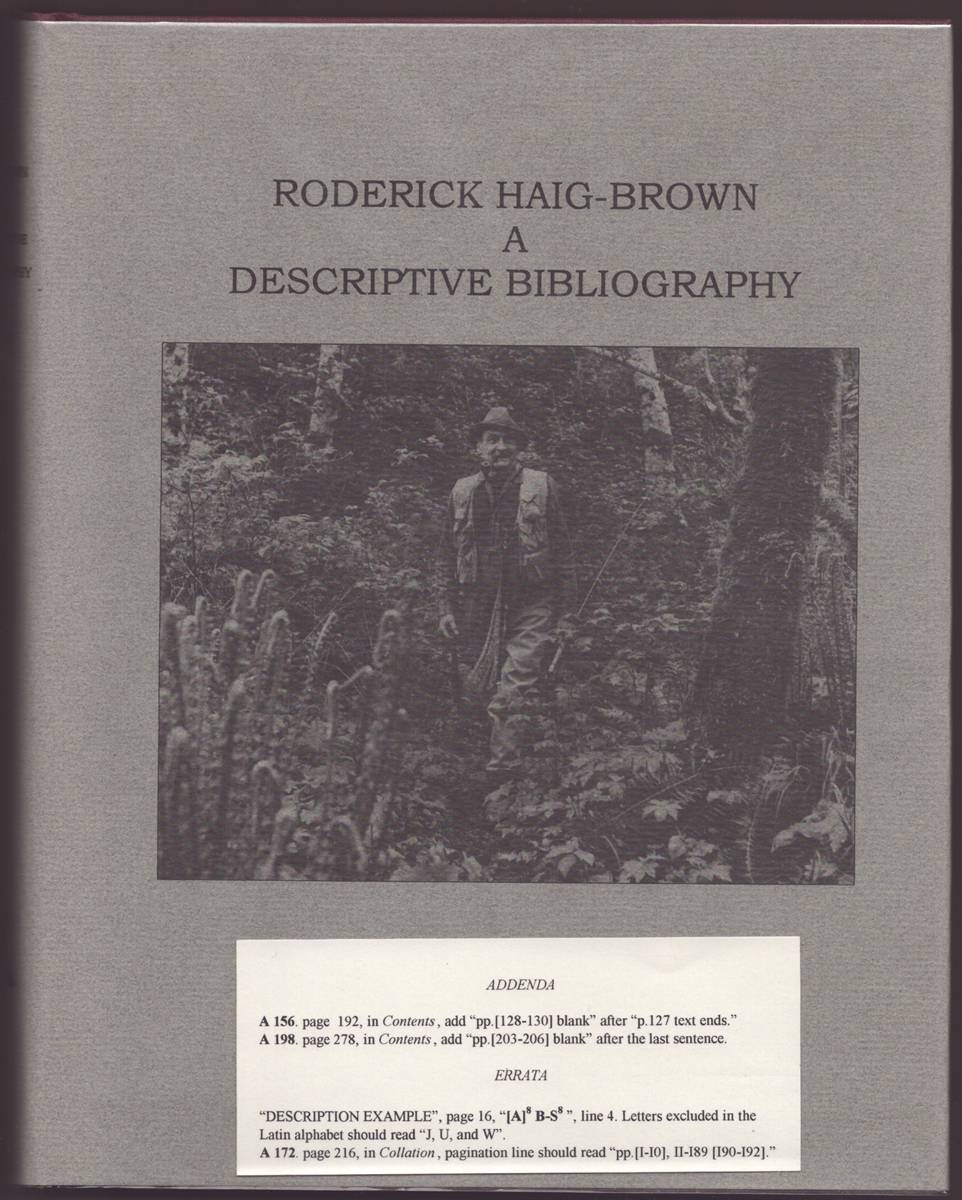 RODERICK HAIG-BROWN A Descriptive Bibliography