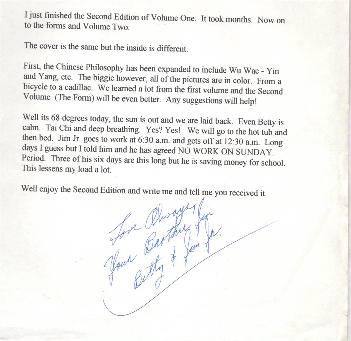 THE T'AI CHI BEGINNING VOLUME 1 Your Way Alone (Signed)