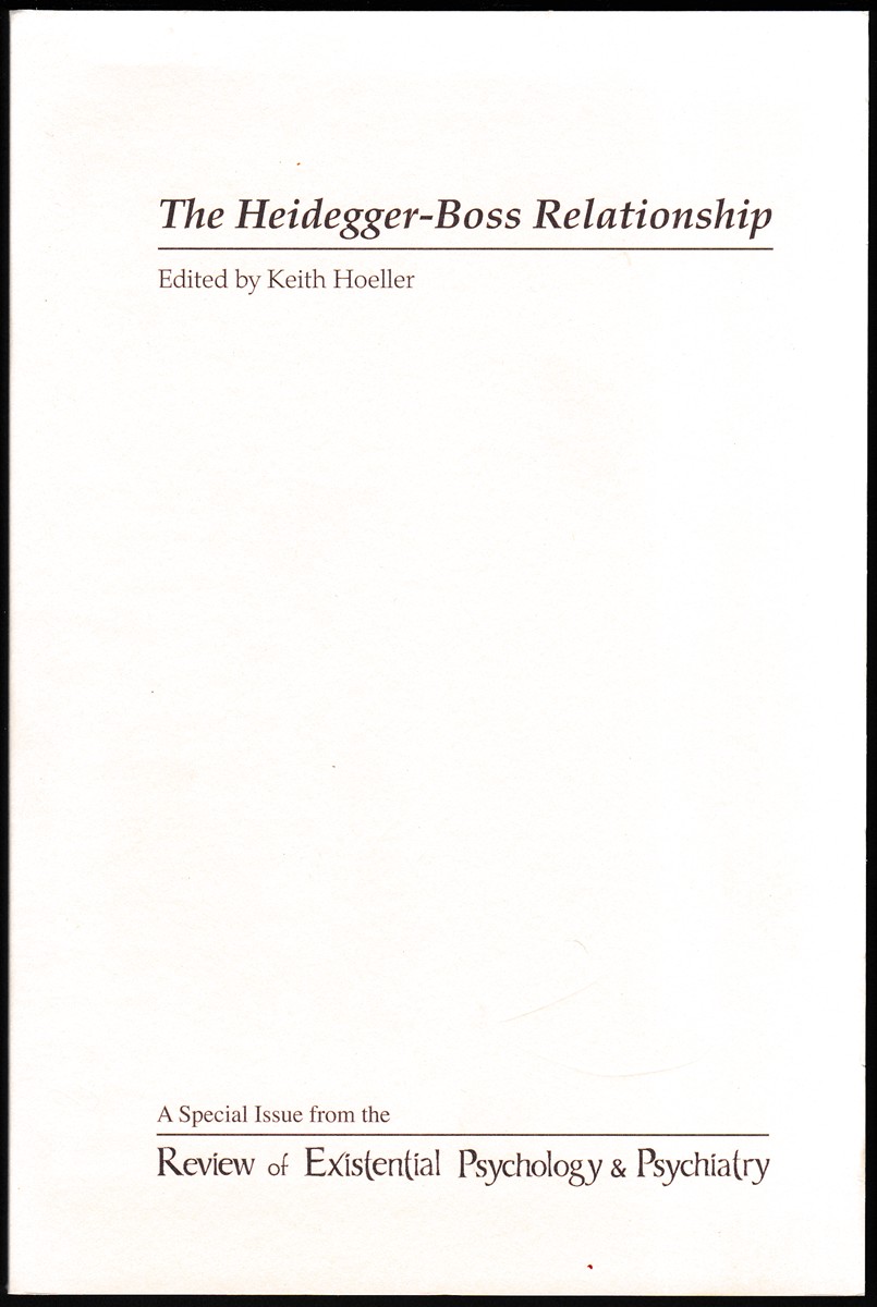 THE HEIDEGGER-BOSS RELATIONSHIP