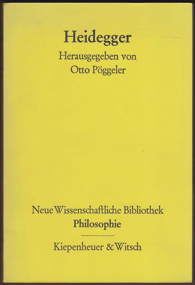 HEIDEGGER HERAUSGEGEBEN VON OTTO POGGELER