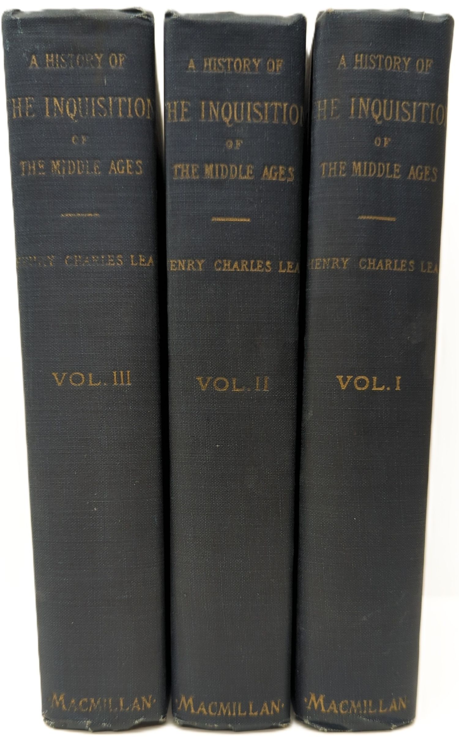 A HISTORY OF THE INQUISITION OF THE MIDDLE AGES (3 VOLUME SET)