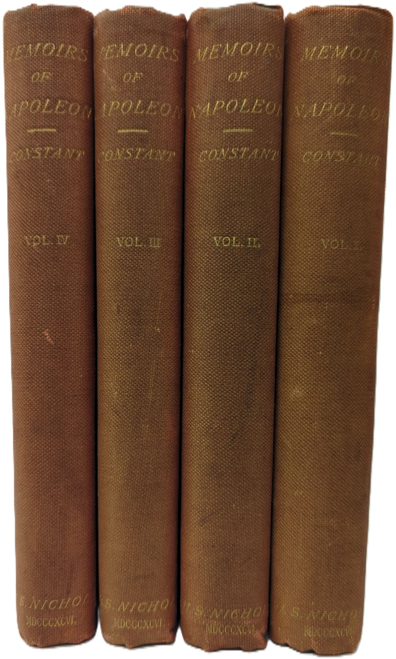 MEMOIRS OF CONSTANT: THE EMPEROR NAPOLEON'S HEAD VALET (4 VOLUME SET)
