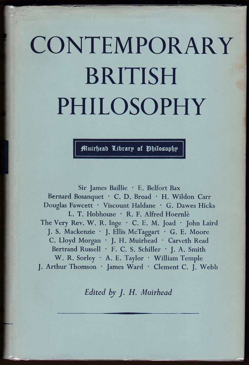 CONTEMPORARY BRITISH PHILOSOPHY Personal Statements First and Second Series