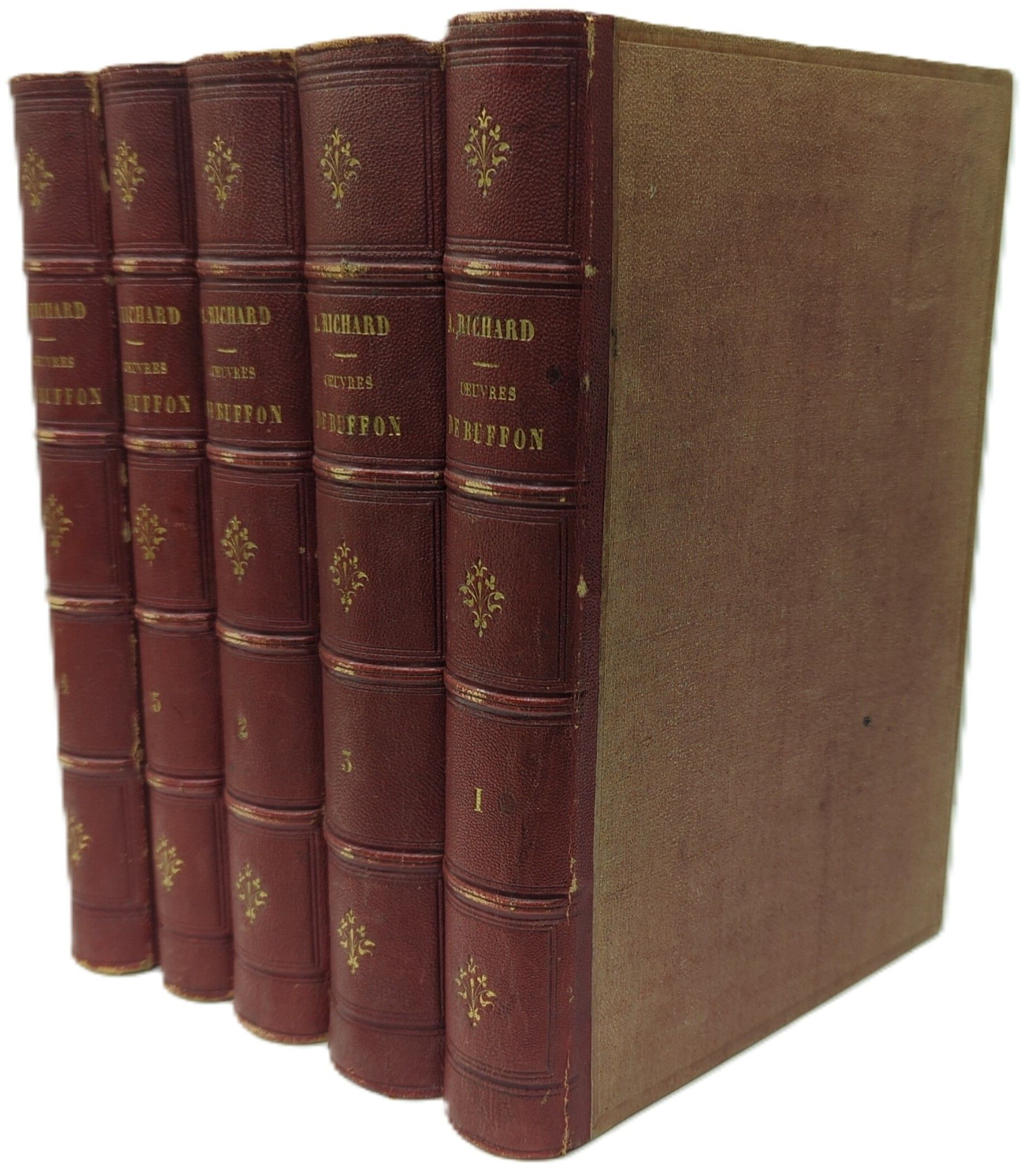 OEUVRES COMPLETES DE BUFFON (5 VOLUME SET) Mises En Ordre Et Precedees D'Une Notice Historique