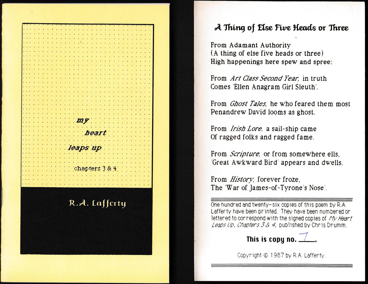 MY HEART LEAPS UP (SIGNED 5 VOLUME SET CONTAINING CHAPTERS 1 - 10) Drumm Booklets 24, 26, 28, 29, and 35