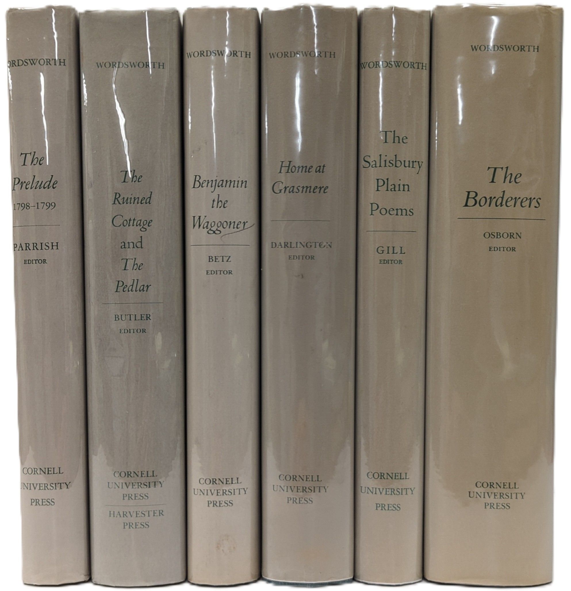 THE SALIBURY PLAIN POEMS OF WILLIAM WORDSWORTH, THE PRELUDE 1798-1799, HOME AT GRASMERE, THE RUINED COTTAGE AND THE PEDLAR, BENJAMIN THE WAGGONER, THE BORDERERS
