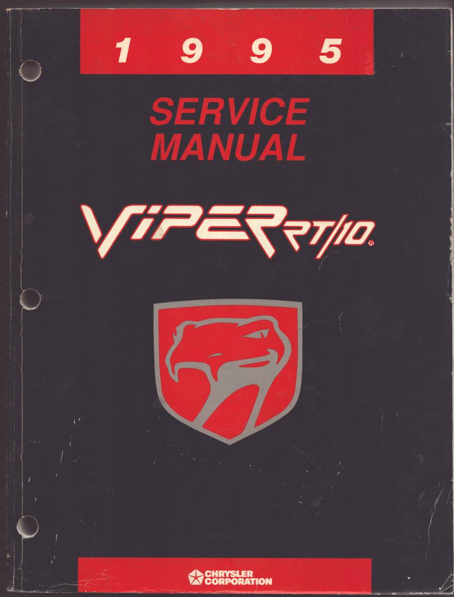 1995 VIPER RT/10 SERVICE MANUAL