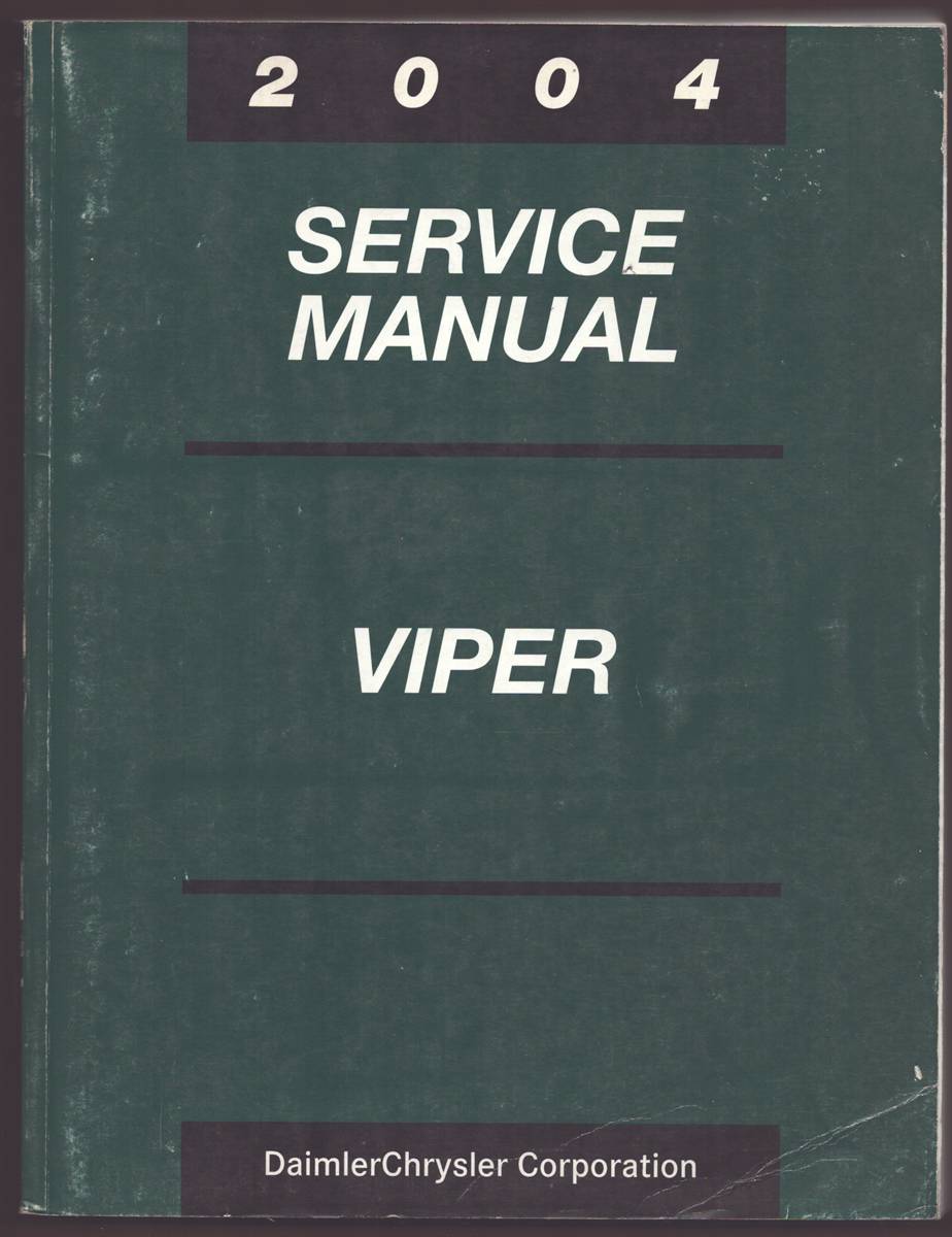 2004 DODGE VIPER SERVICE MANUAL