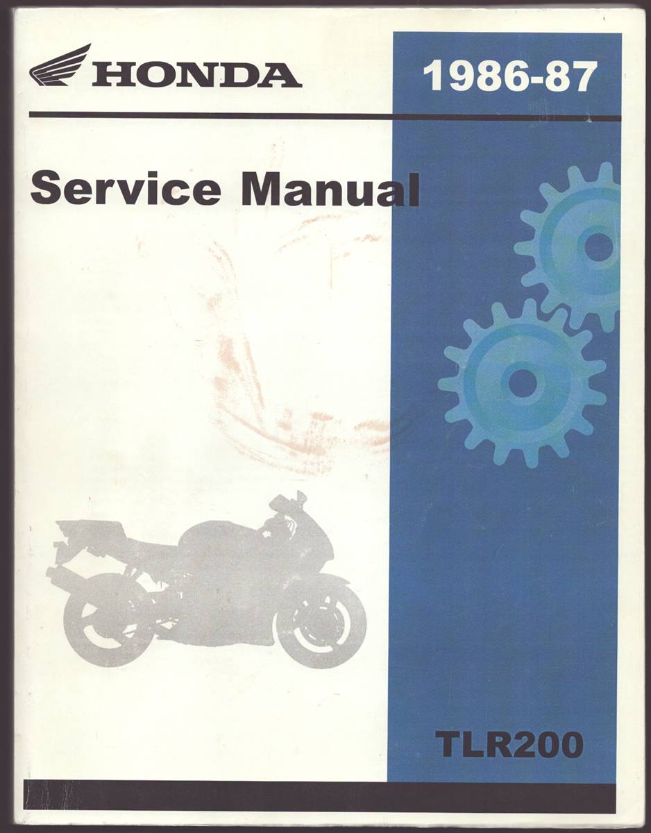 Image for 1986-87 HONDA SERVICE MANUAL TLR200 1986-87 HONDA SERVICE MANUAL TLR200