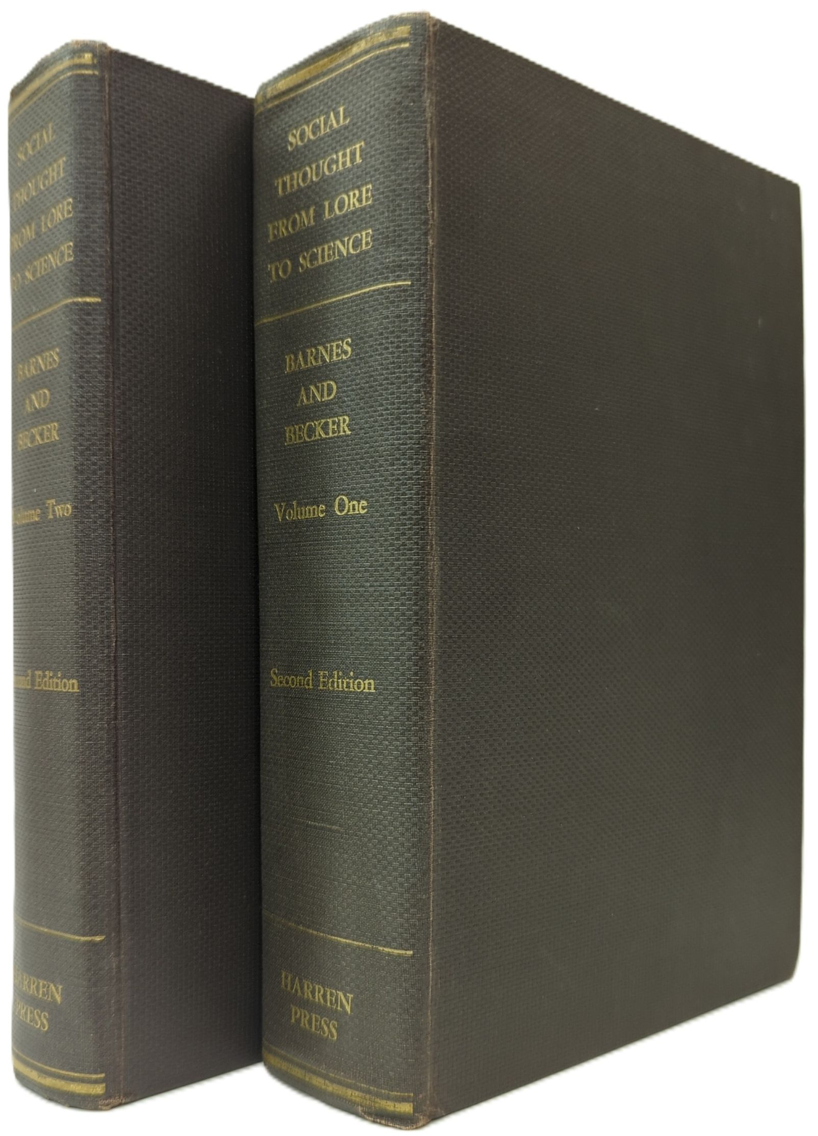 Image for SOCIAL THOUGHT FROM LORE TO SCIENCE: A HISTORY OF INTERPRETATION OF MAN'S IDEAS ABOUT LIFE WITH HIS FELLOWS. (2 VOLUME SET) SOCIAL THOUGHT FROM LORE TO SCIENCE: A HISTORY OF INTERPRETATION OF MAN'S IDEAS ABOUT LIFE WITH HIS FELLOWS. (2 VOLUME SET)