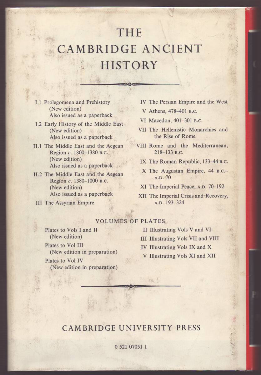 THE CAMBRIDGE ANCIENT HISTORY VOLUME I PART 1 Prolegomena and Prehistory