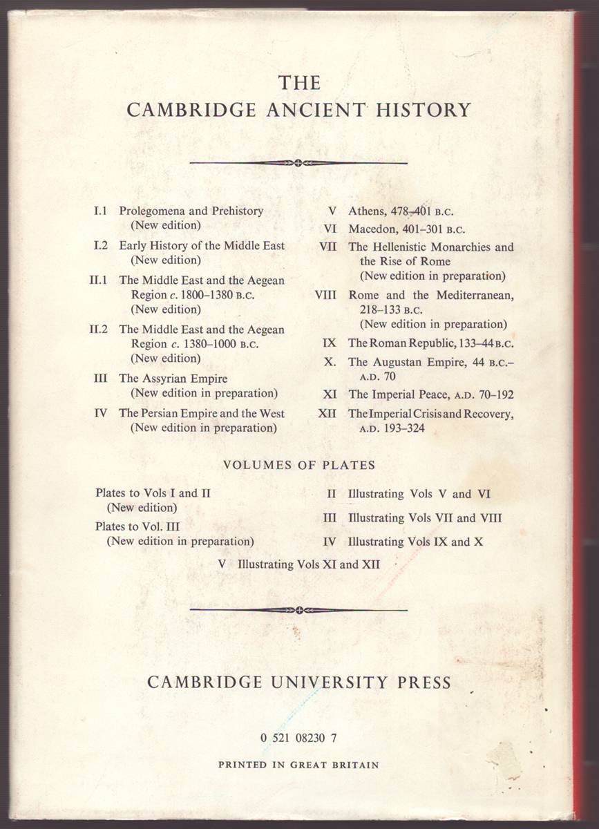 Image for THE CAMBRIDGE ANCIENT HISTORY VOLUME II PART 1 History of the Middle East and the Aegean Region, C.1800-1380 B. C. THE CAMBRIDGE ANCIENT HISTORY VOLUME II PART 1 History of the Middle East and the Aegean Region, C.1800-1380 B. C.