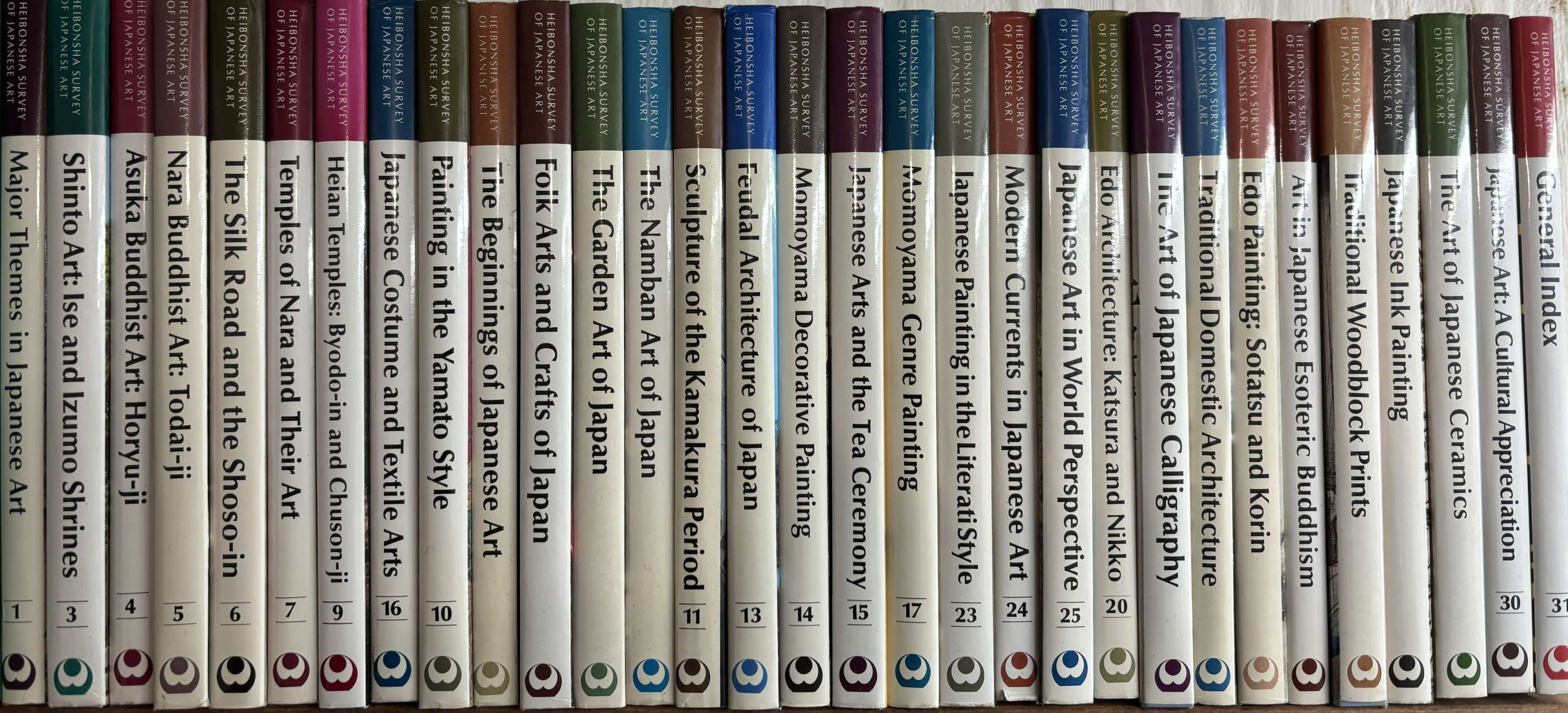 THE HEIBONSHA SURVEY OF JAPANESE ART (31 VOLUMES COMPLETE AND UNABRIDGED)