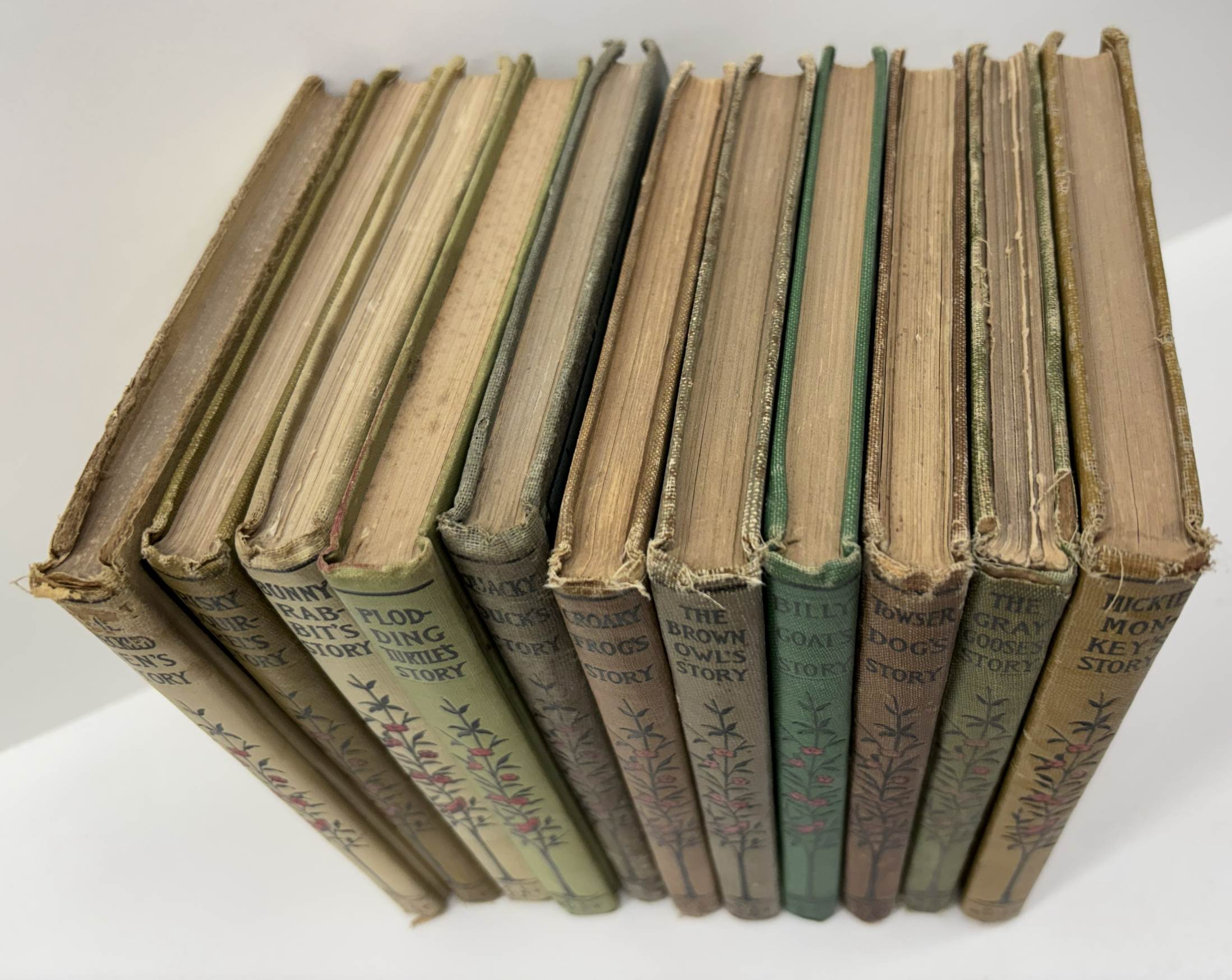 MICKIE MONKEY'S STORY / THE GRAY GOOSE'S STORY / TOWSER DOG'S STORY / BILLY GOAT'S STORY / THE BROWN OWL'S STORY / CROAKY FROG'S STORY / QUACKEY DUCK'S STORY / PLODDING TURTLE'S STORY / BUNNY RABBIT'S STORY / FRISKY SQUIRREL'S STORY / THE SPECKLED HEN'S